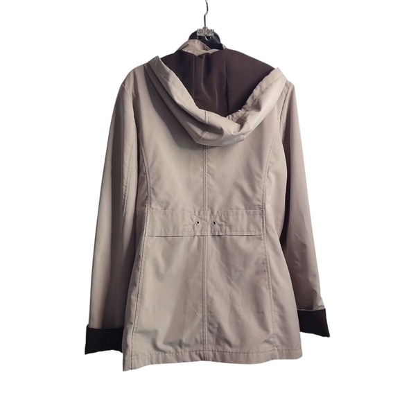 George Women's Jacket Full Zip Removable Hood Beige Color Size L Large 12-14 - Picture 2 of 10